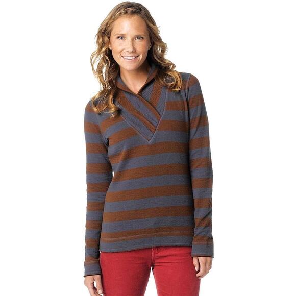 Prana Tops - prAna Women's Ivona Cowel Neck Striped Pullover Organic Cotton - Size Medium